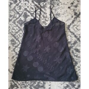 1990s geometric sheer black nightie.